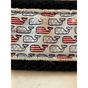 Vineyard Vines Shep Ian Red White Blue Whales Leather Reversible Sports Belt 30